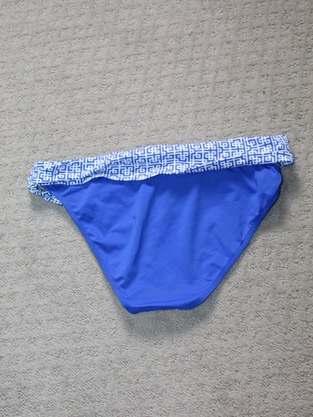 Antonio Melani Size L Royal Blue Geometric Bikini Swimsuit Set - Picture 3 of 6